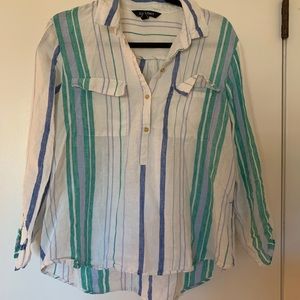 Linen Ellen Tracy top - Large